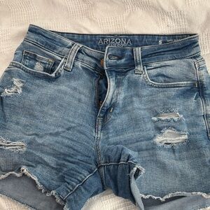 Arizona Jean Company Women's Light Blue Distressed Shorts
